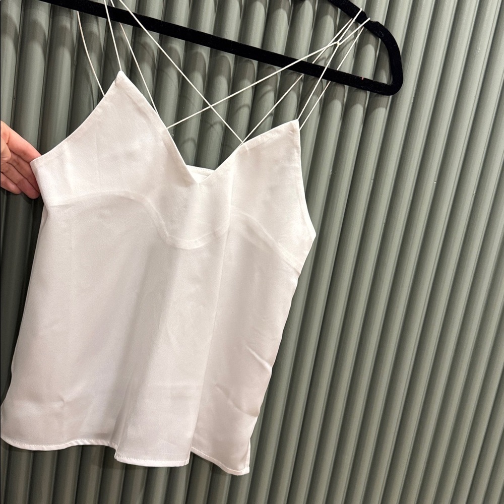 By the way white satin tank - Picture 5 of 9
